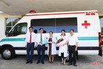 KEB Hana Bank và BIDV Nam Hà Tĩnh trao tặng xe cứu thương cho Bệnh viện Đa khoa TX Kỳ Anh