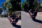 Công an TX Hồng Lĩnh xử phạt thiếu niên “bốc đầu” xe máy trên đường đô thị