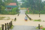 Mưa lớn gây ngập cục bộ một số địa bàn ở Hương Khê