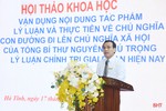 Trường Chính Trị Trần Phú vận dụng nội dung tác phẩm của Tổng Bí thư vào giảng dạy, nghiên cứu khoa học