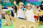 Biến bìa carton tái chế thành lễ hội trò chơi cho trẻ mầm non Hà Tĩnh