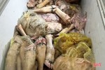 Hà Tĩnh: Phát hiện 415 kg sản phẩm động vật bẩn đang chờ bán ra thị trường