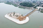 Chiêm ngưỡng công trình cầu và bến thả hoa đăng tại đền Bà Hải sắp sửa hoàn thành