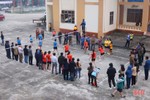 Giải bóng chuyền chào mừng đại hội công đoàn các cấp ở Vũ Quang
