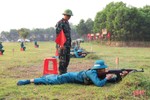 Lực lượng dân quân tự vệ ở Hương Sơn thực hành bắn đạn thật