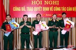 Bộ CHQS Hà Tĩnh công bố các quyết định về công tác cán bộ