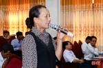 Cán bộ thôn, tổ dân phố ở Can Lộc đề xuất nhiều ý kiến liên quan đến sản xuất nông nghiệp, xây dựng NTM