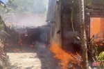 Bất cẩn khi nấu cơm, 1 nhà dân ở Can Lộc bị cháy