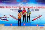Hà Tĩnh xếp thứ 3 Giải Đua thuyền rowing, canoeing trẻ quốc gia