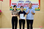 16 thí sinh tranh tài tại Hội thi Đọc, viết chữ braille huyện Thạch Hà