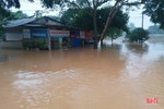 Nước sông Ngàn Sâu trên mức báo động II, vùng hạ du Vũ Quang ngập sâu