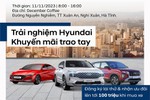 Lái thử xe Hyundai tại Nghi Xuân