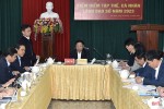 Thường trực Tỉnh ủy dự hội nghị kiểm điểm tập thể, cá nhân tại Sở LĐ-TB&XH và huyện Vũ Quang