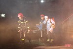 Diễn tập cứu hỏa, cứu nạn ở chợ lớn nhất Hà Tĩnh