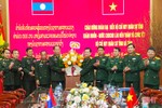 Bộ CHQS tỉnh Khăm Muồn thăm và chúc tết Bộ CHQS tỉnh Hà Tĩnh