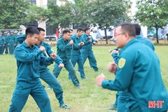 Cụm 8 nhất hội thao huấn luyện tự vệ Ban Chỉ huy quân sự TP Hà Tĩnh