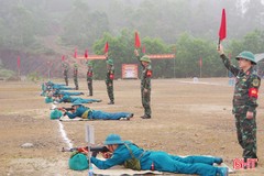 Lực lượng dân quân tự vệ Hà Tĩnh hăng say huấn luyện
