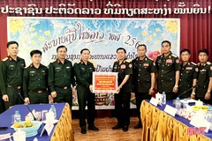 Bộ CHQS Hà Tĩnh chúc tết cổ truyền Bunpimay Lào