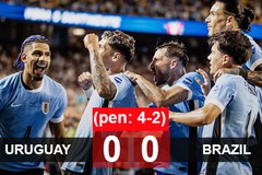 Uruguay đánh bại Brazil sau loạt luân lưu để vào bán kết Copa America 2024 