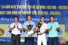 Bế mạc Giải Quần vợt thị xã Hồng Lĩnh mở rộng 
