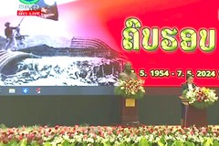 Lào tổ chức trọng thể lễ mít tinh kỷ niệm 70 năm Chiến thắng Điện Biên Phủ