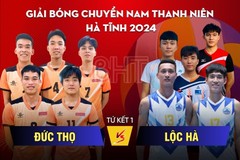Tứ kết Giải Bóng chuyền nam thanh niên Hà Tĩnh: Đức Thọ vs Lộc Hà