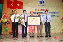 Đón nhận Bằng di tích lịch sử văn hóa Quốc gia Đền thờ Nguyễn Huy Cự