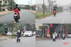 Hà Tĩnh: Nhiều người dân “đầu trần” điều khiển xe máy du xuân