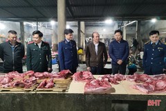 Kiểm soát quy trình giết mổ, đảm bảo chất lượng thịt gia súc đưa ra thị trường dịp cuối năm ở Hà Tĩnh