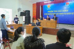 TP Hà Tĩnh tổ chức phiên tòa giả định tuyên truyền việc chấp hành Luật Nghĩa vụ quân sự