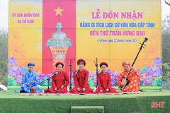 Đón nhận di tích lịch sử - văn hóa cấp tỉnh đền thờ Trần Hưng Đạo