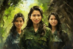 Chân dung 10 nữ thanh niên xung phong tại Ngã ba Đồng Lộc dưới góc nhìn AI