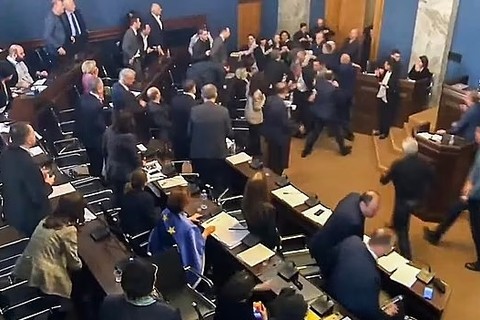 Nghị sĩ Gruzia ẩu đả giữa quốc hội