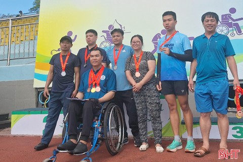 Hà Tĩnh giành 10 huy chương Giải vô địch quốc gia thể thao người khuyết tật