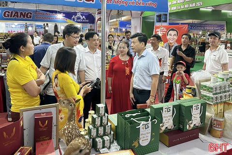 Hà Tĩnh trưng bày sản phẩm tại hội chợ hàng công nghiệp nông thôn tiêu biểu khu vực phía Bắc