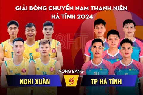Giải Bóng chuyền nam thanh niên Hà Tĩnh: Nghi Xuân vs TP Hà Tĩnh
