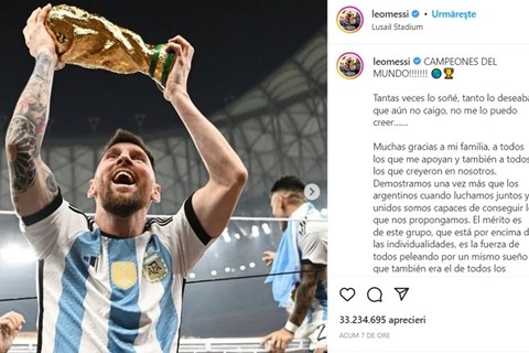 Messi viết tâm thư gửi CĐV Argentina sau chức vô địch World Cup 2022