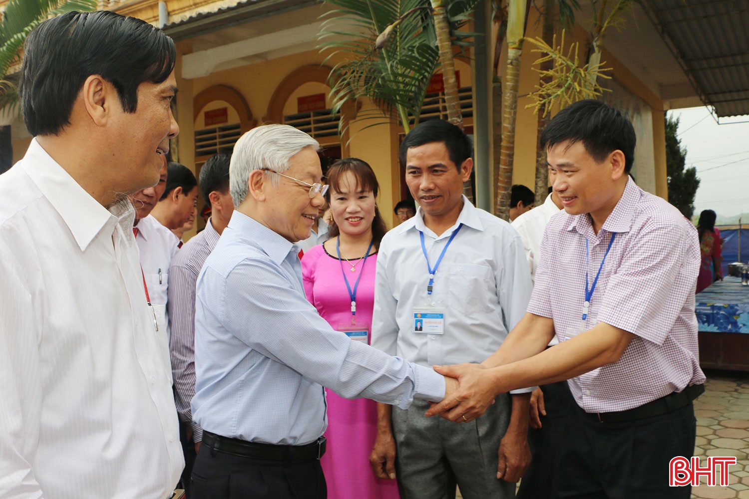 Tổng Bí thư Nguyễn Phú Trọng nói chuyện với cán bộ và Nhân dân huyện Đức Thọ ngày 28/4/2014. Ảnh tư liệu: Thanh Hoài