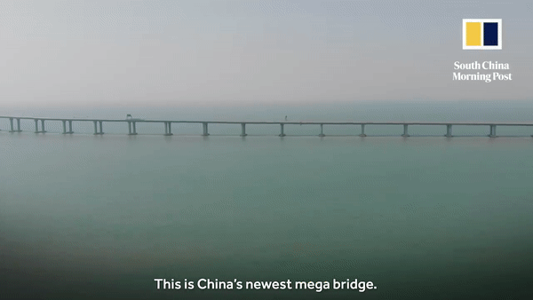 Ngắm siêu cầu vượt biển dài nhất thế giới từ trên cao