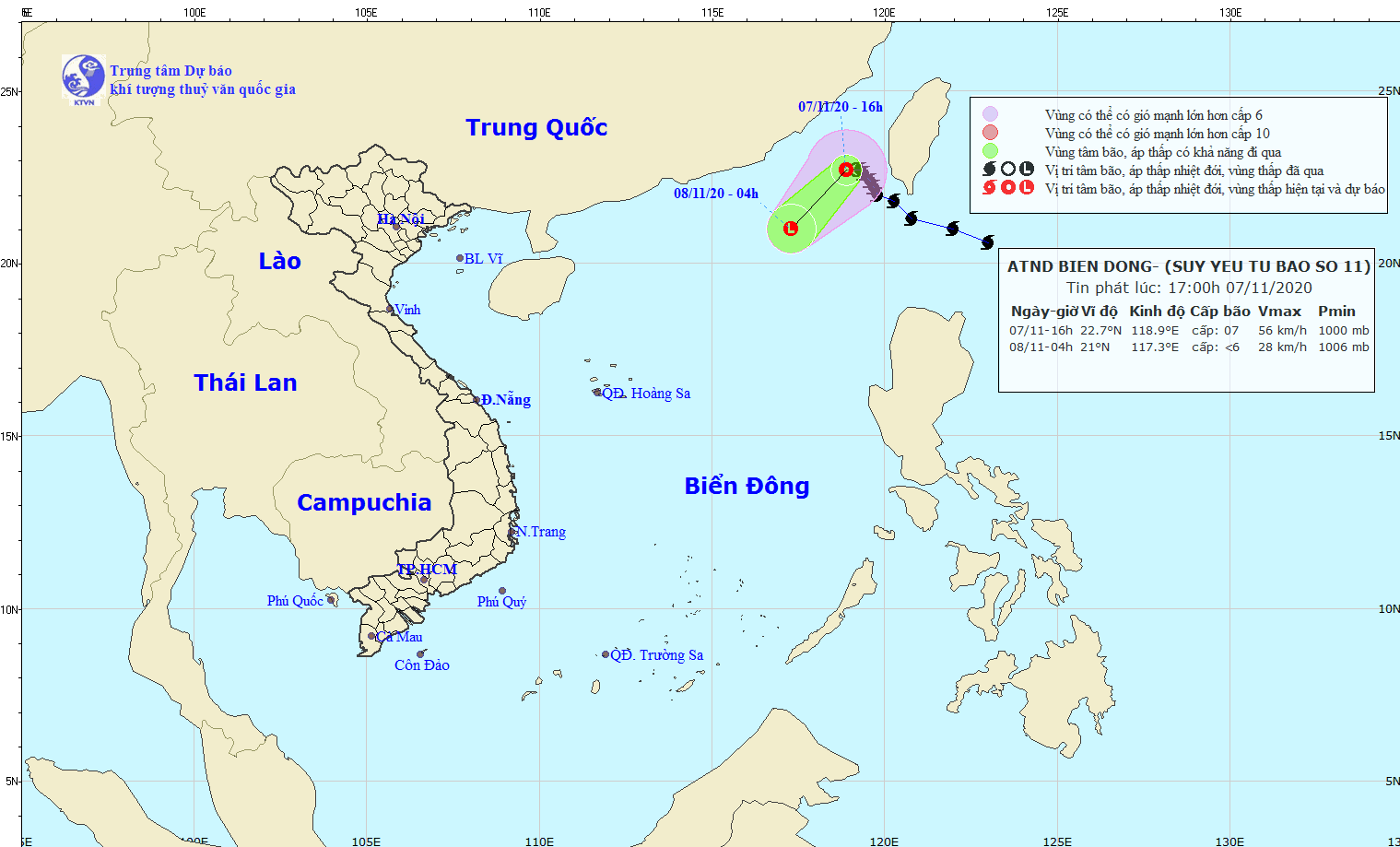 Áp thấp nhiệt đới mới gần Biển Đông khả năng mạnh lên thành bão