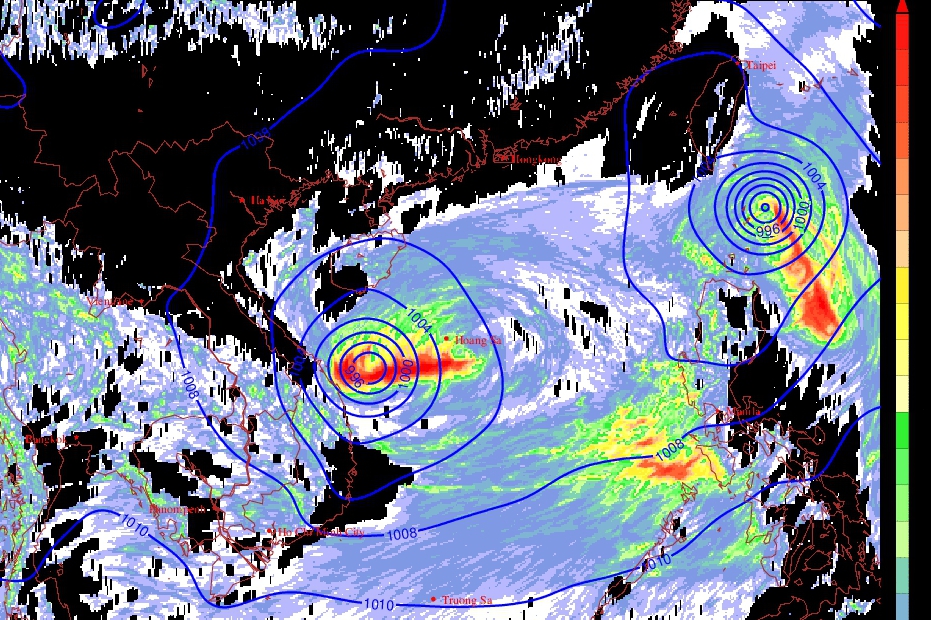 Dải hội tụ nhiệt đới kết hợp hoàn lưu bão số 5 sẽ gây mưa to ở Hà Tĩnh