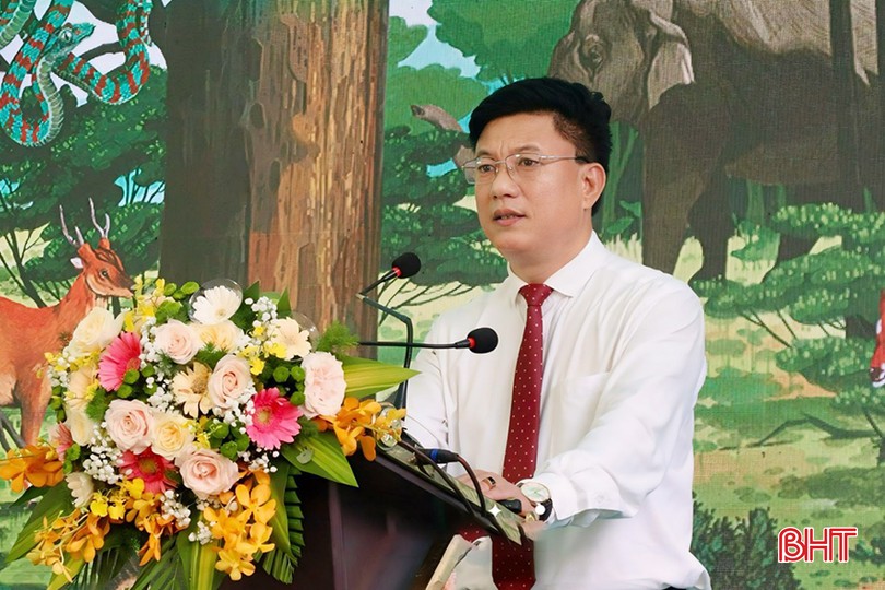 Giám đốc Vườn Quốc gia Vũ Quang Nguyễn Danh Kỳ phát biểu khai mạc sự kiện.